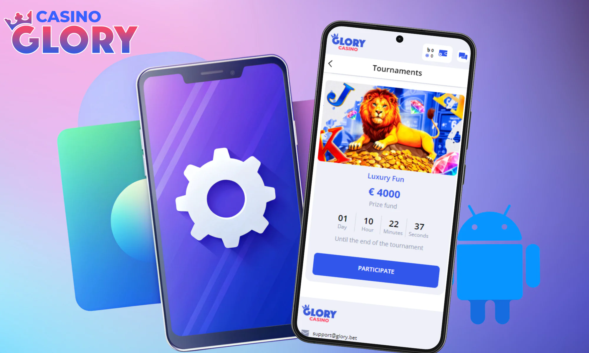 Glory Casino uygulamasını Android'e yüklemek için minimum sistem gereksinimleri